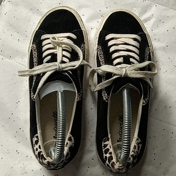 Sidewalk Low-Top Sneakers in Suede and Spot Calf Hair - Picture 4 of 9